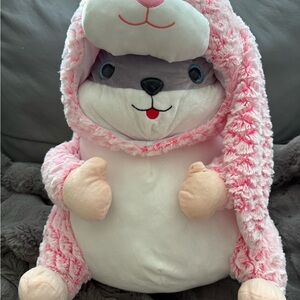 Cute Pink and White Plush Bunny Toy